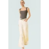 Nefes Alan Poliviskon Kaşkorse Crop Bluz Kare Yaka Fitted Yazlık Premium Kalite