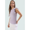 Nefes Alan Polyester Elastan Bluz Bisiklet Yaka Fırfırlı Detaylar Profesyonel Görünüm Premium Kalite