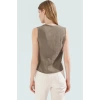 Omuz Büzgülü Kolsuz Bluz Viskoz Kumaştan İş ve Günlük Modern Stil Premium Kalite Rahat Şık