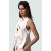Önü Bağlamalı Crop Bluz %100 Polyester Dokuma Kumaş Uzun Ömürlü Rahat Ve Şık Konforlu Kesim