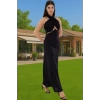 Örme Abiye Elbise Halter Yaka Midi Boy Polyester Karışımlı Yazlık Mükemmel Uyum Özenle Seçilmiş