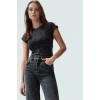Örme Bluz Yazlık Crop Model Bisiklet Yaka Rahat ve Şık Günlük Stil Kullanım