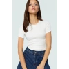 Örme Crop Bluz Bisiklet Yaka Fitted Kalıp Pamuklu Yazlık Kemersiz Uzun Ömürlü