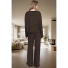 Örme Kaşkorse Pijama Takımı Rahat Kışlık 2 Parça Zarifane Tasarım Seçkin Malzeme