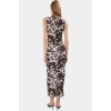 Örme Kumaş Bodycon Maxi Elbise Dik Yaka Günlük Casual Seçkin Malzeme Yüksek Kalite Dayanıklı