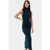 Örme Kumaş Bodycon Maxi Elbise Dik Yaka Günlük Casual Seçkin Malzeme Yüksek Kalite Dayanıklı