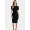 Örme Midi Elbise Bodycon Kalıp Bisiklet Yaka Günlük Kullanım Rahat