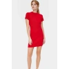 Örme Mini Elbise Bodycon Kalıp Bisiklet Yaka Günlük Kısa Kollu Rahat Kullanım Trend Tasarım
