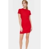 Örme Mini Elbise Bodycon Kalıp Bisiklet Yaka Günlük Kısa Kollu Rahat Kullanım Trend Tasarım