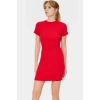 Örme Mini Elbise Bodycon Kalıp Bisiklet Yaka Günlük Kısa Kollu Rahat Kullanım Trend Tasarım