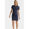 Örme Mini Elbise Bodycon Kalıp Polo Yaka Pamuklu Kumaş Günlük Stil Uzun Ömürlü Seçkin Malzeme