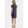 Örme Mini Elbise Bodycon Kalıp Polo Yaka Pamuklu Kumaş Günlük Stil Uzun Ömürlü Seçkin Malzeme