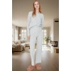 Örme Pijama Takımı Lastikli Regular Geniş Paça 2 Parça Rahat Günlük Özel Tasarım