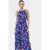 Örme Polyester Maxi Elbise Skater Kalıp Halter Yaka Günlük Stil Rahat Ve Şık Konforlu Kesim