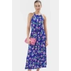 Örme Polyester Maxi Elbise Skater Kalıp Halter Yaka Günlük Stil Rahat Ve Şık Konforlu Kesim