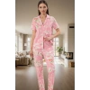 Pamuk Çiçekli Regular Pijama Takımı Kaliteli İşçilik Profesyonel Görünüm Özel Tasarım