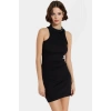 Pamuklu Bodycon Mini Elbise Halter Yaka Örme Kumaş Yazlık Rahat Özel Tasarım Profesyonel Görünüm