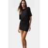 Pamuklu Elastanlı Mini Elbise Kısa Kollu Bodycon Kesim Uzun Ömürlü Dayanıklı Malzeme