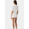 Pamuklu Elastanlı Mini Elbise Kısa Kollu Bodycon Kesim Uzun Ömürlü Dayanıklı Malzeme