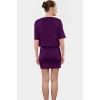 Pamuklu Elastanlı Mini Elbise Kısa Kollu Bodycon Kesim Uzun Ömürlü Dayanıklı Malzeme