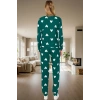 Pamuklu Kalpli Pijama Takımı Regular Kalıp Uzun Kollu Kışlık 2li Konforlu Kesim
