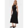 Pamuklu Maxi Elbise V Yaka Sırt Detaylı Bodycon Rahat ve Şık Modern Stil