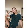 Pamuklu Nakışlı Şortlu Pijama Takımı Yazlık Rahatlık ve Şıklık Mükemmel Uyum Yüksek Kalite