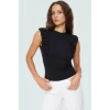 Pamuklu Örme Bluz Kadın Fitted Kolsuz Casual Nefes Alabilir Günlük Kullanım İçin Modern Stil