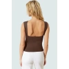 Pamuklu Örme Bluz Sırt Dekolteli Fitted Regular Nefes Alabilir Özenle Seçilmiş