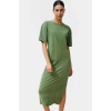 Pamuklu Örme Midi T shirt Elbise Rahat Şık ve Günlük Özel Tasarım Konforlu Kesim Yüksek Kalite