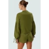 Pamuklu Oversize Bluz Şort Takım Dik Yaka Reglan Kol Yazlık Şık Görünüm Özel Tasarım