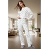 Pamuklu Pijama Takımı Nefes Alan Kumaş Boru Paça Rahat Kalıp Uzun Ömürlü Konforlu Kesim