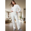 Pamuklu Pijama Takımı Nefes Alan Kumaş Boru Paça Rahat Kalıp Uzun Ömürlü Konforlu Kesim