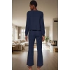 Pamuklu Pijama Takımı Örme Kumaş Rahat Kalıp Kış İçin İdeal Konforlu Kesim Yüksek Kalite