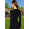 Plaj Elbisesi Kadın Mini V Yaka Bağlamalı Krep Dokuma Yazlık Modern Stil Modern Stil Özel Tasarım