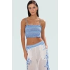 Plaj için Mükemmel Çiçek Desenli Terrycotton Kumaşlı Bluz Pantolon Takım Dayanıklı Malzeme