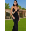 Plaj için Örme Maxi Elbise Cut Out Detaylarla Profesyonel Görünüm Uzun Ömürlü Dayanıklı Malzeme