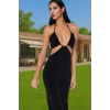 Plaj için Örme Maxi Elbise Cut Out Detaylarla Profesyonel Görünüm Uzun Ömürlü Dayanıklı Malzeme