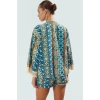 Plaj Kimono Şort Takım Çok Etnik Desenli Pamuklu Yazlık Rahat Şık Görünüm Dayanıklı Malzeme