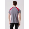 Polo Yaka Tişört GriKırmızı Detaylar İş Güvenliği Vancelya shirt Nefes Alabilir Şık Rahat Günlük