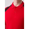 Polo Yaka Tişört GriKırmızı Detaylar İş Güvenliği Vancelya shirt Nefes Alabilir Şık Rahat Günlük