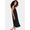 Polyester Aerobin Dokuma Midi Elbise V Yaka Shift Kalıp Modern Stil