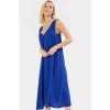 Polyester Aerobin Dokuma Midi Elbise V Yaka Shift Kalıp Modern Stil