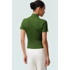 Polyester Elastan Örme Bluz Dik Yaka Fitted Kısa Kollu Yazlık Yüksek Kalite Rahat Kullanım