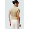 Polyester Elastan Örme Bluz Dik Yaka Fitted Kısa Kollu Yazlık Yüksek Kalite Rahat Kullanım