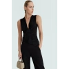 Polyester Elastan Sandy Örme Büstiyer V Yaka Fitted Yazlık Kaliteli İşçilik Konforlu Kesim