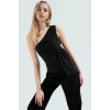 Polyester Elastan Yazlık Bluz Asimetrik Yaka Fitted Kalıp Regular Boy Özenle Seçilmiş