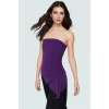 Polyester Karışımlı Bluz Straplez Kolsuz Asimetrik Kesim Modern Stil Yüksek Kalite