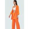 Polyester Örme Kadın Kimono Pantolon Takım Günlük Şıklık İçin Rahat Kullanım Seçkin Malzeme