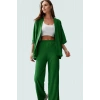 Polyester Örme Kadın Kimono Pantolon Takım Günlük Şıklık İçin Rahat Kullanım Seçkin Malzeme
